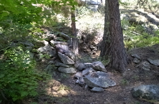 Remains of the Rock House, Kettle Valley Railway Naramata Section, 2010-08.